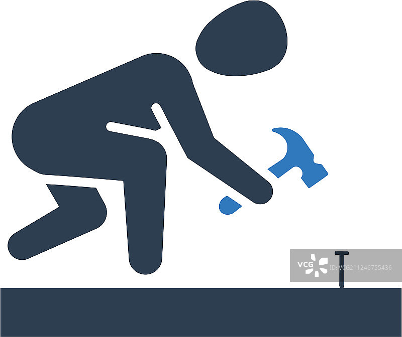 锤击钉子图标图片素材