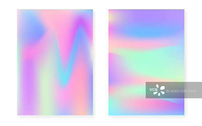 全息渐变背景与彩虹效果图片素材