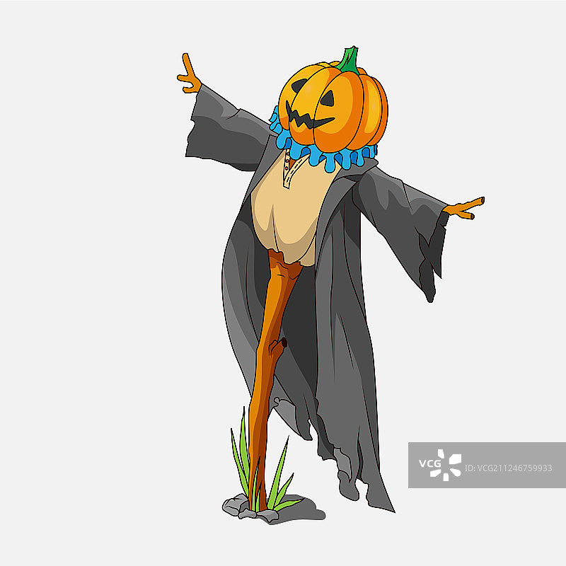 卡通风格的稻草人图片素材