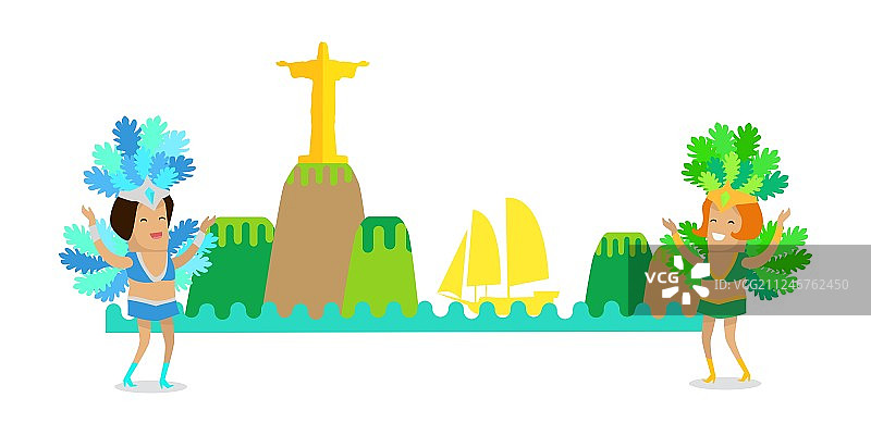 穿着狂欢节服装的女人图片素材