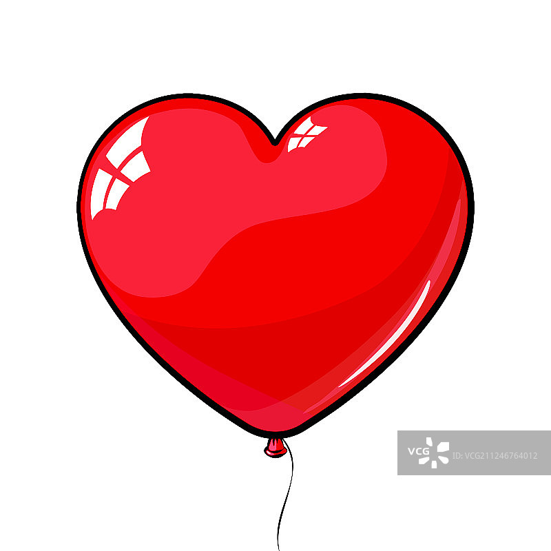 红色心形气球，3月8日爱心图片素材