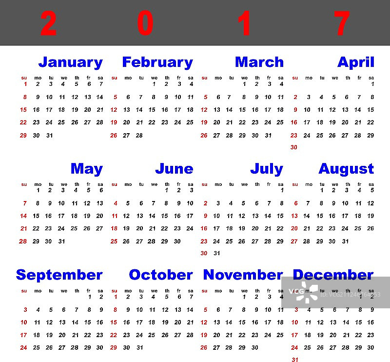 2017年日历商务模板图片素材