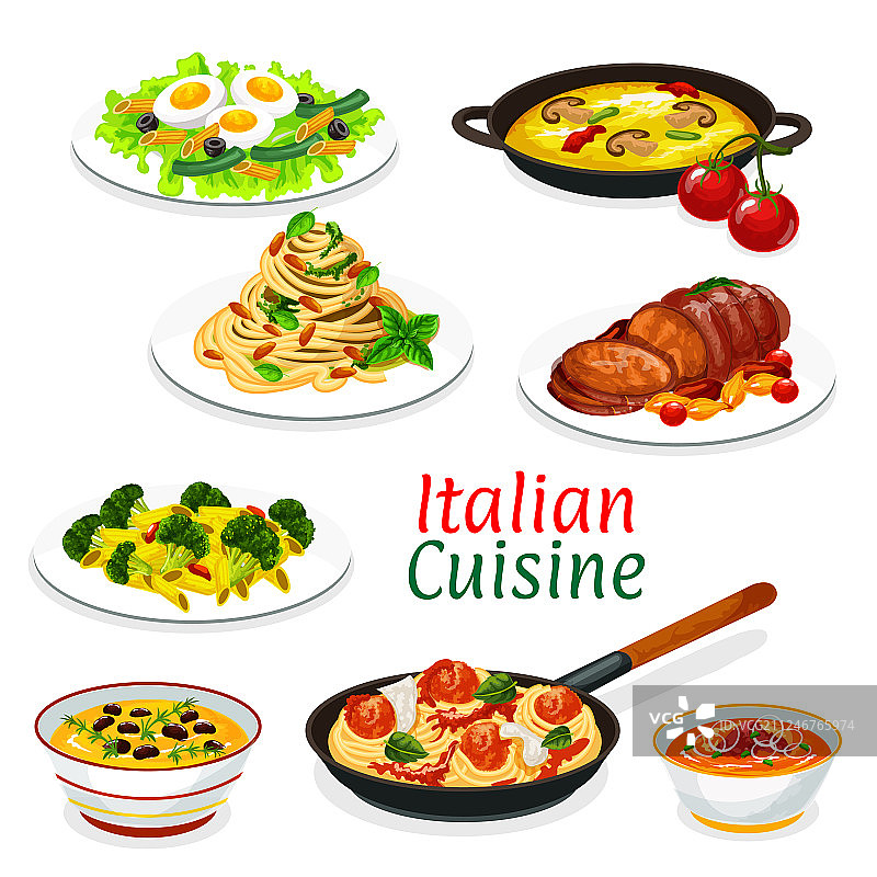 意式肉酱和鱼肉意大利面图片素材