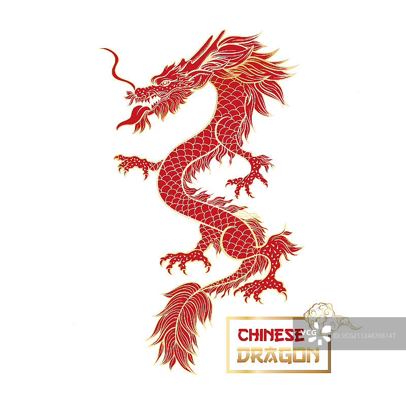 中国红龙图片素材