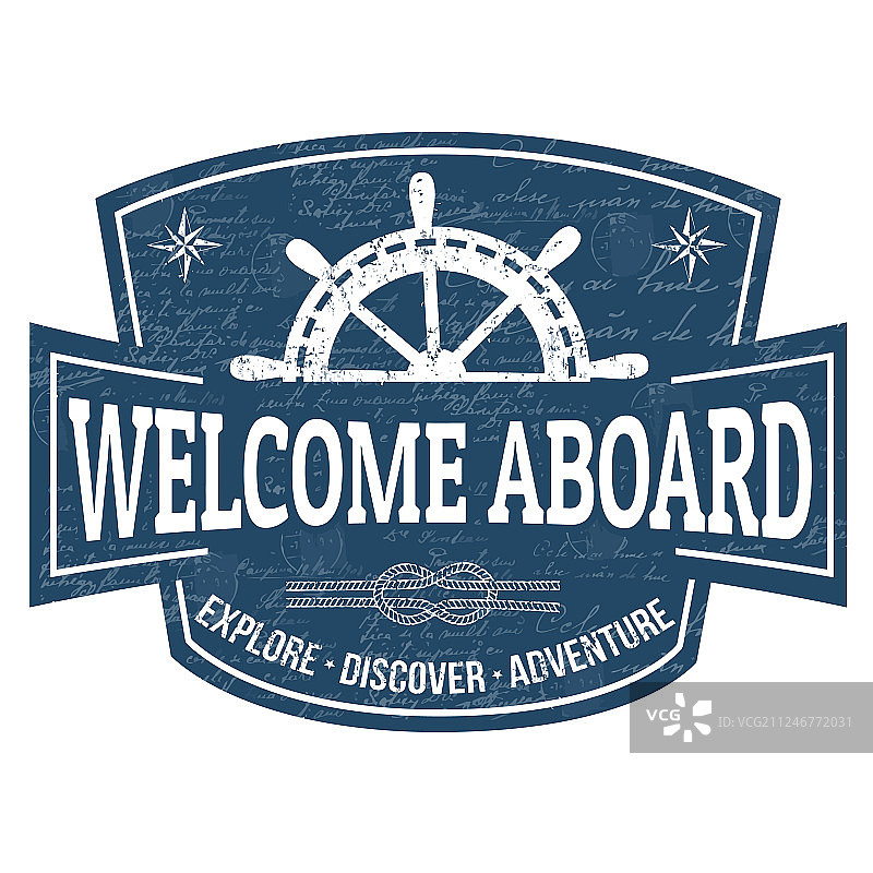 欢迎登船标志或印章图片素材