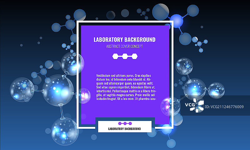 分子科学banner或海报（3D效果）图片素材