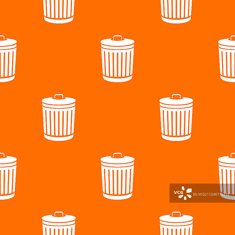 橙色带盖水桶图案图片素材