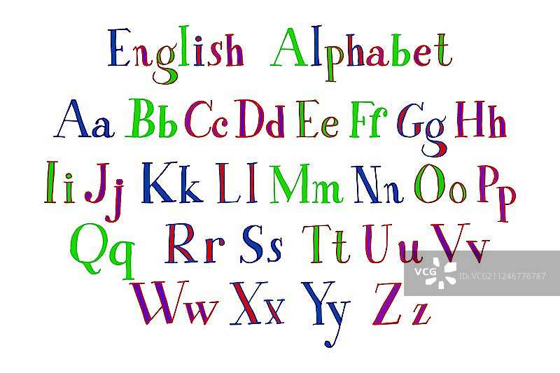 复古字母表图片素材