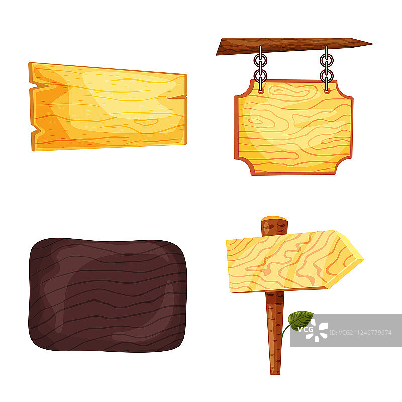 招牌和木质图标设计图片素材