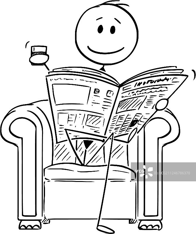 坐在里面的成功商人卡通图片素材