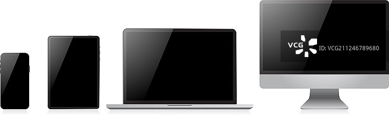 拟真模型风格笔记本电脑设备套装图片素材