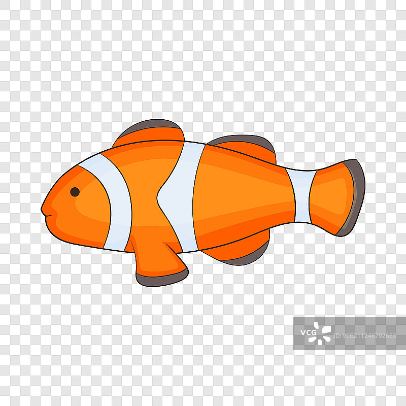 卡通风格小丑鱼标志图片素材