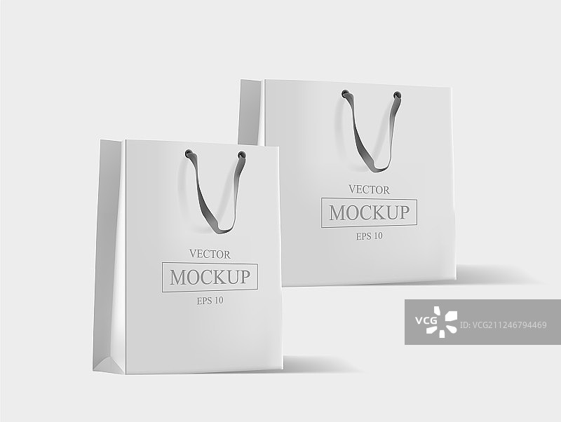 空白包装购物袋样机图片素材