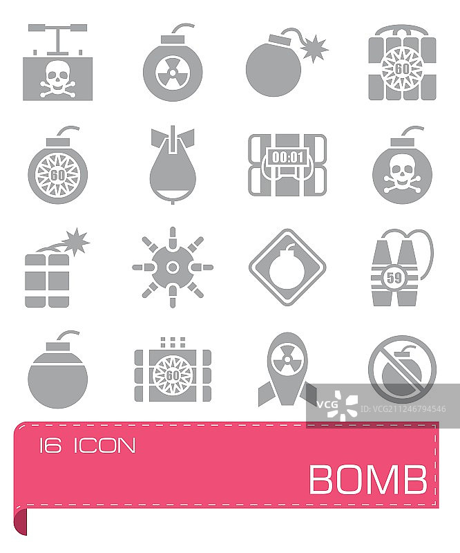 炸弹图标集图片素材