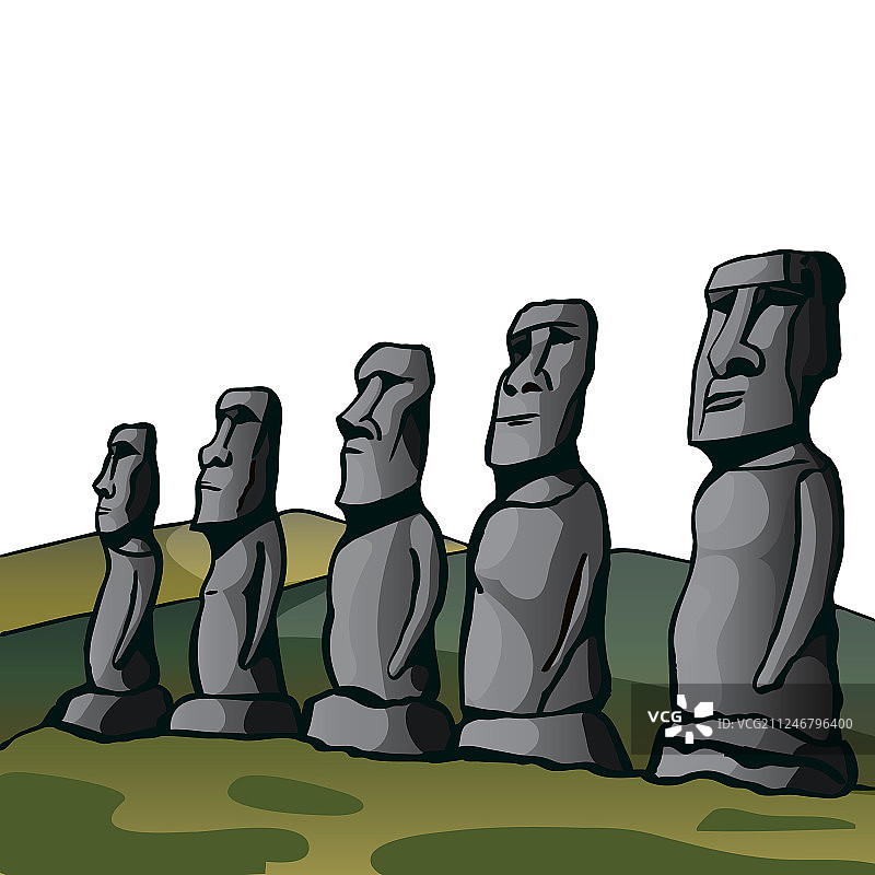 复活节岛石像图片素材