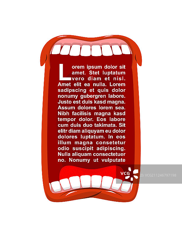 牙科诊所的张开口和文字海报图片素材