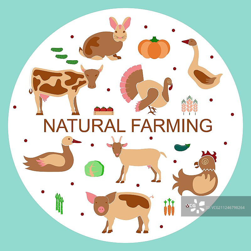 生态农场标志组合图片素材