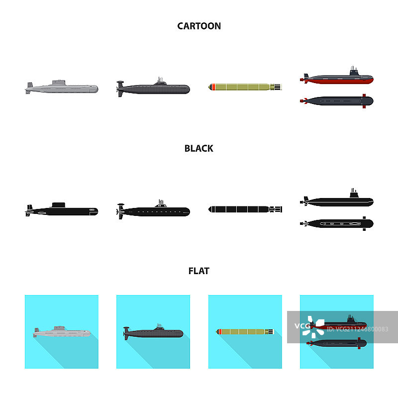 战争与舰船标志组合图片素材