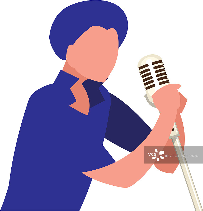 麦克风歌手角色图片素材