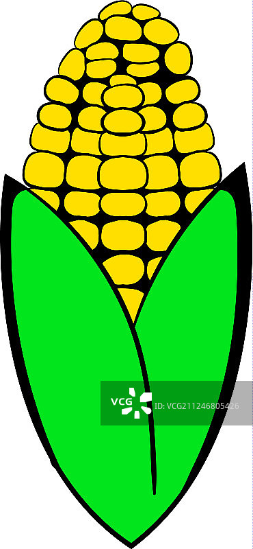 卡通玉米棒图标图片素材