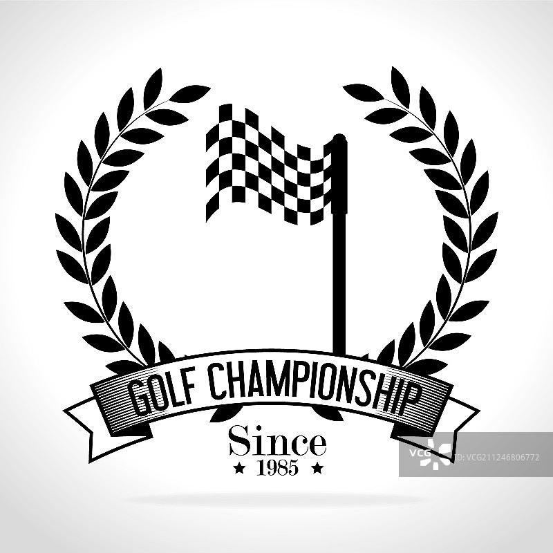 高尔夫运动旗帜标志图标图片素材