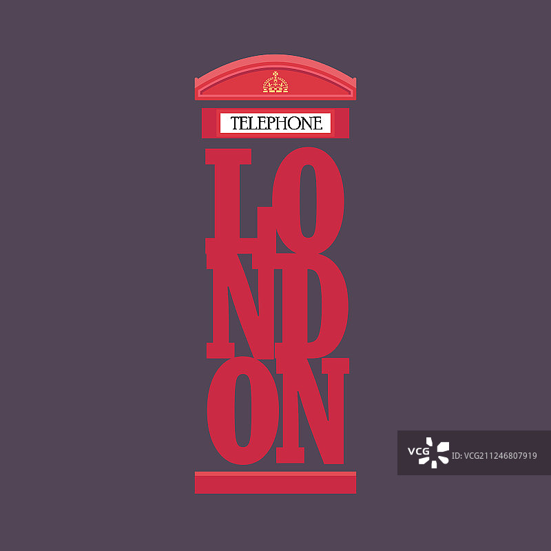 伦敦红色电话亭海报设计图片素材