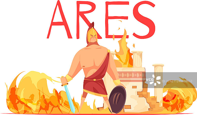 古希腊战神阿瑞斯图片素材