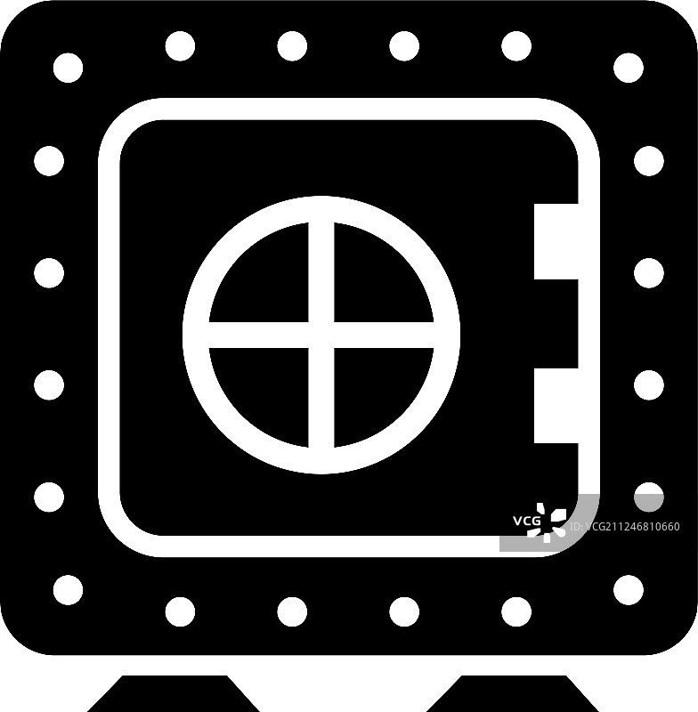 应用程序UI网站扁平风格的金库图标图片素材