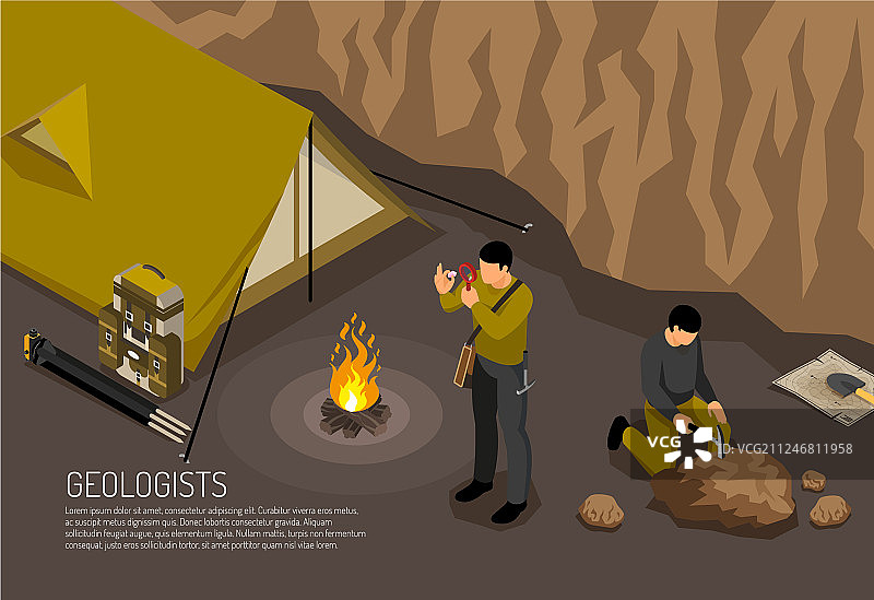 2.5D地质学家营地图标图片素材