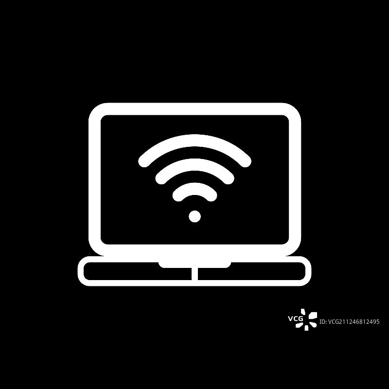笔记本电脑WiFi图标图片素材
