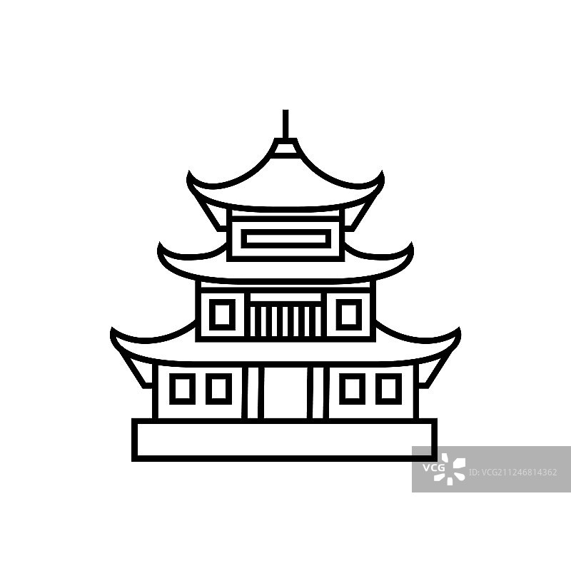 亚洲宝塔图标图片素材