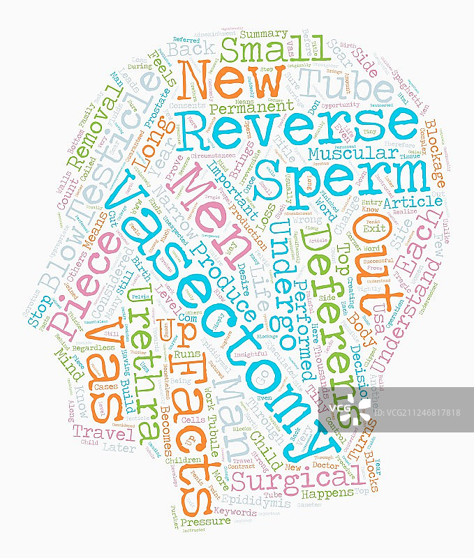 输精管复通术知识背景文字云图片素材