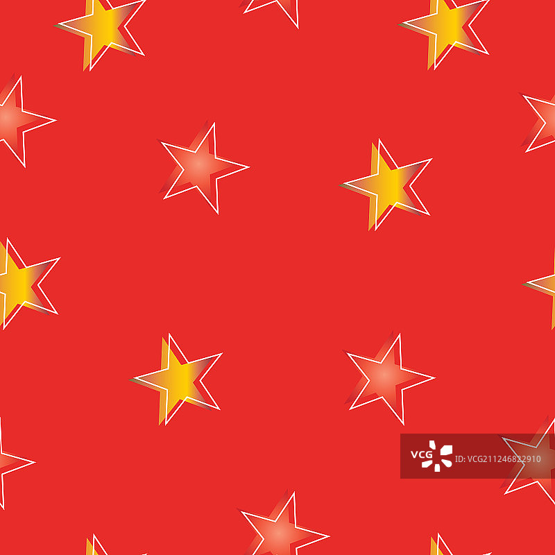 橙色主题星星无缝图案图片素材