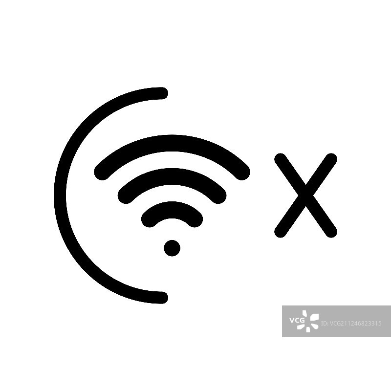 离线标志：已断开连接的无线网络图标图片素材