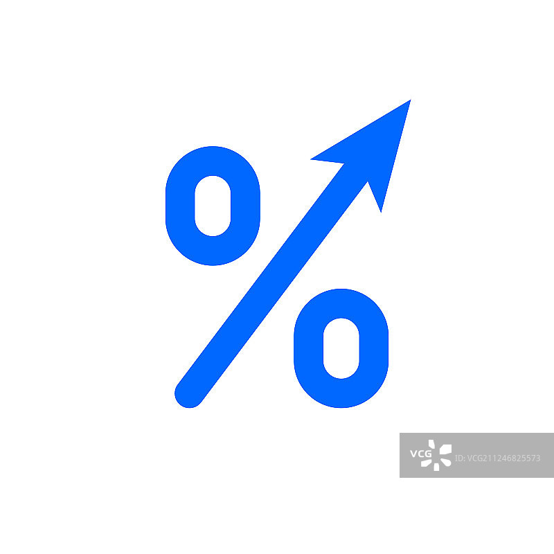 利润高增长箭头和百分比图标图片素材