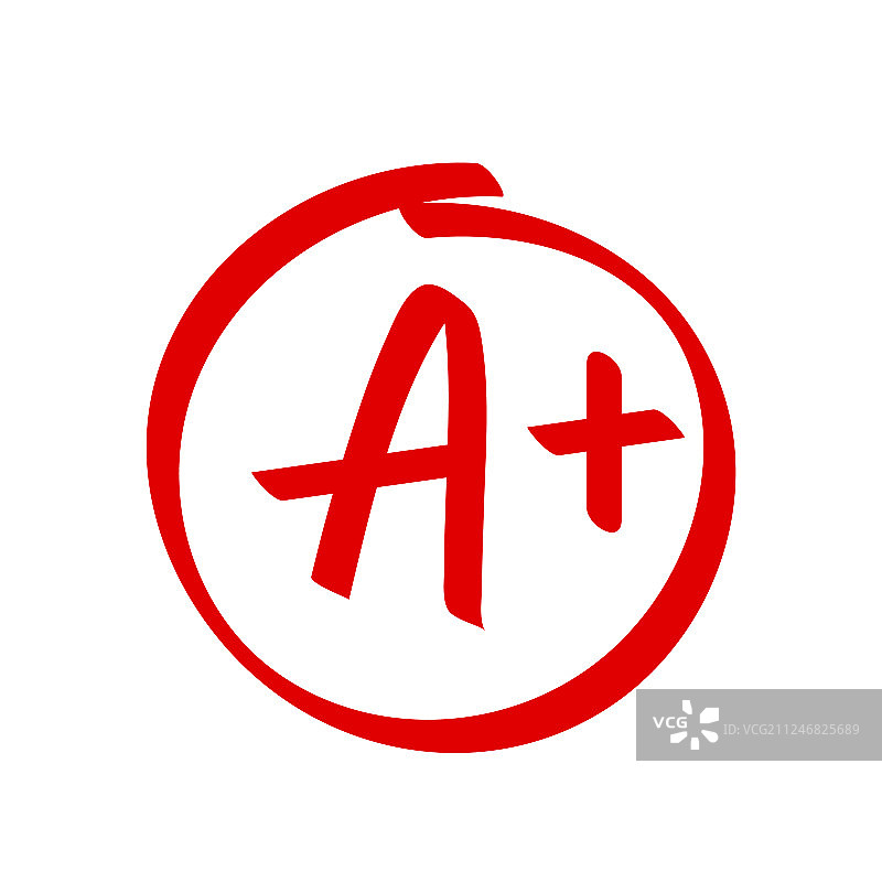 A+等级结果图标学校红色标记图片素材