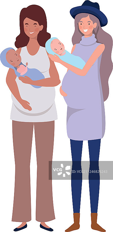 妇女抱着新生婴儿图片素材