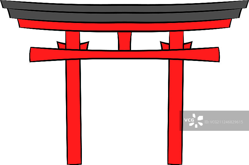 日本鸟居标志卡通图片素材