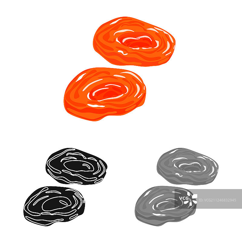 杏和干果标志元素图片素材