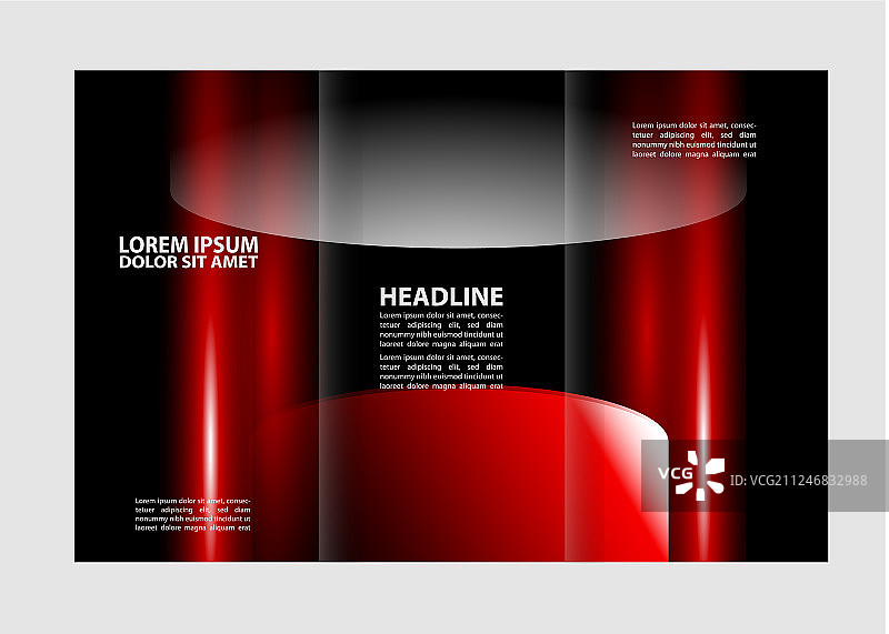 宣传册设计模板三折几何图片素材