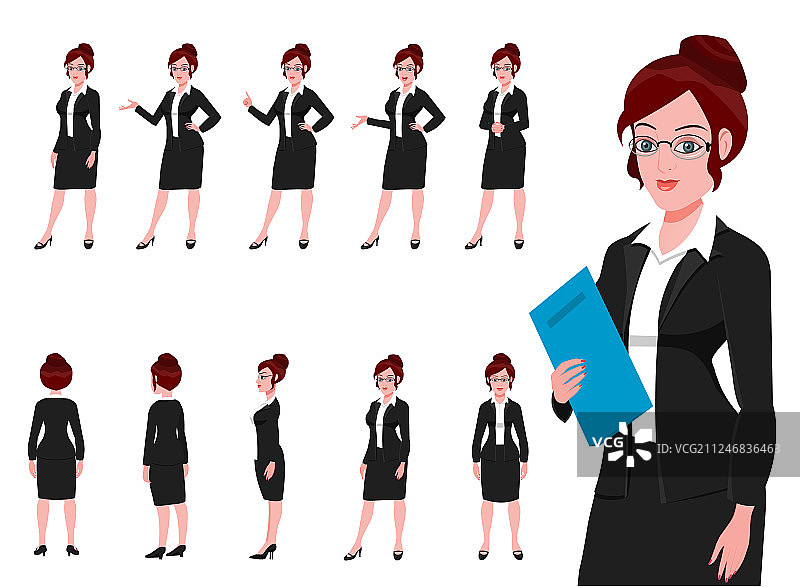 女商人角色模型表图片素材