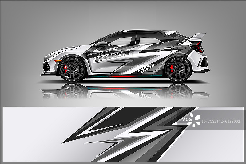 汽车贴花包装设计图片素材