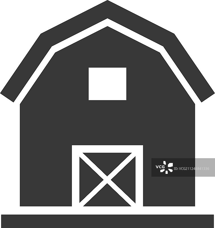 乡村谷仓黑色图标农业乡村房屋图片素材