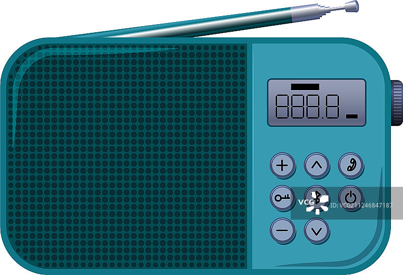 现代卡通风格收音机图标图片素材