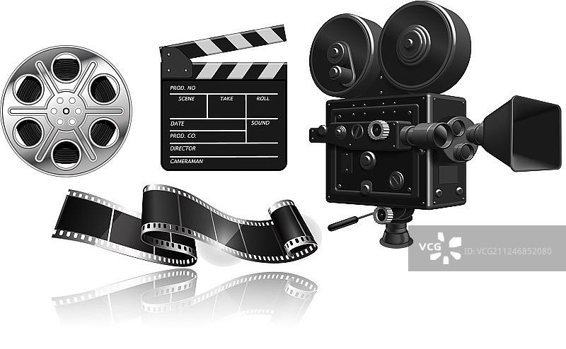 电影工业元素：电影放映机图片素材