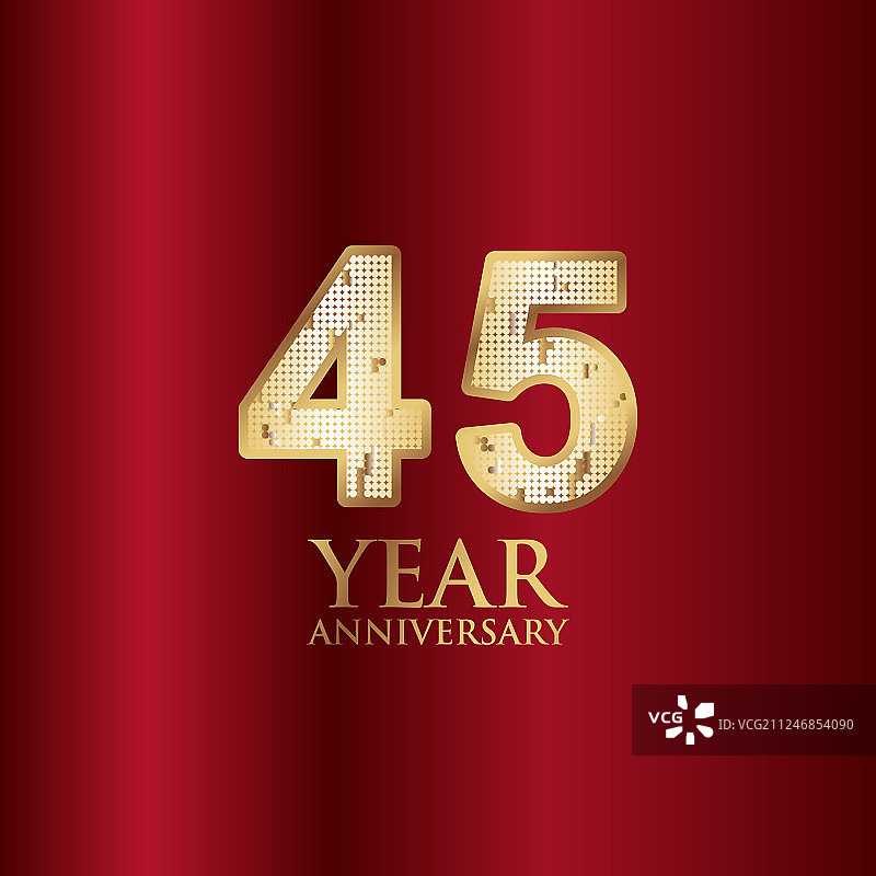 45周年金色红色背景图片素材