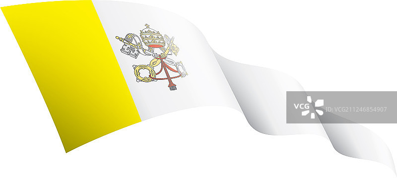 白色的梵蒂冈国旗图片素材