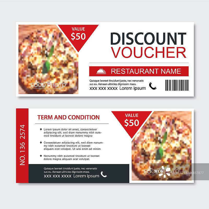 快餐折扣礼券模板图片素材
