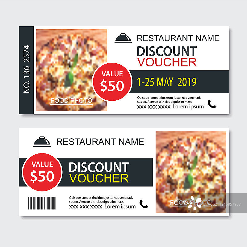 快餐折扣礼券模板图片素材