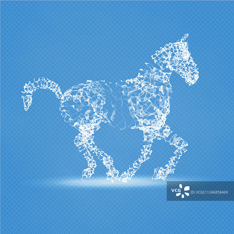 2014中国马年新年抽象网格图片素材